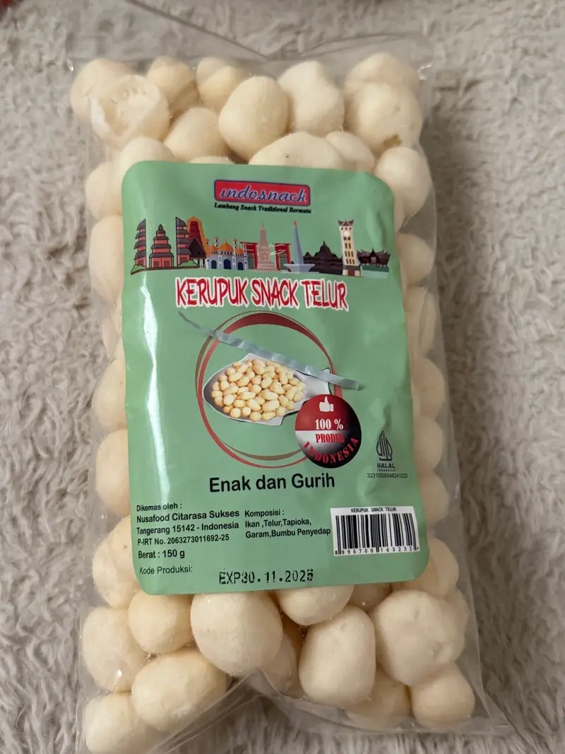 kerupuk snack telur