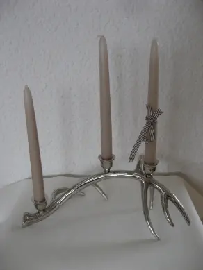Kerzenständer Geweih 3 Kerzen Länge 33