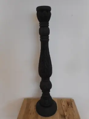 Kerzenständer Mangoholz schwarz