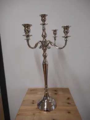 Kerzenständer Nickel H 60cm für 5 Kerzen