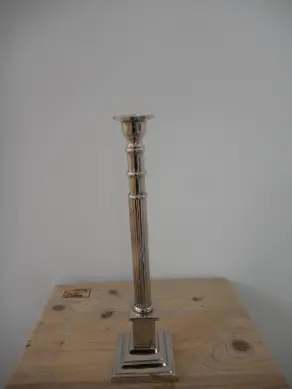 Kerzenständer silber eckig H 31 cm