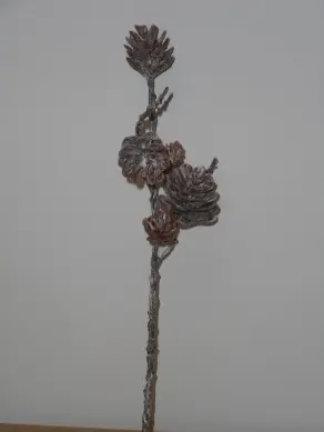 Kiefenzapfenzweig natur weiss L29cm