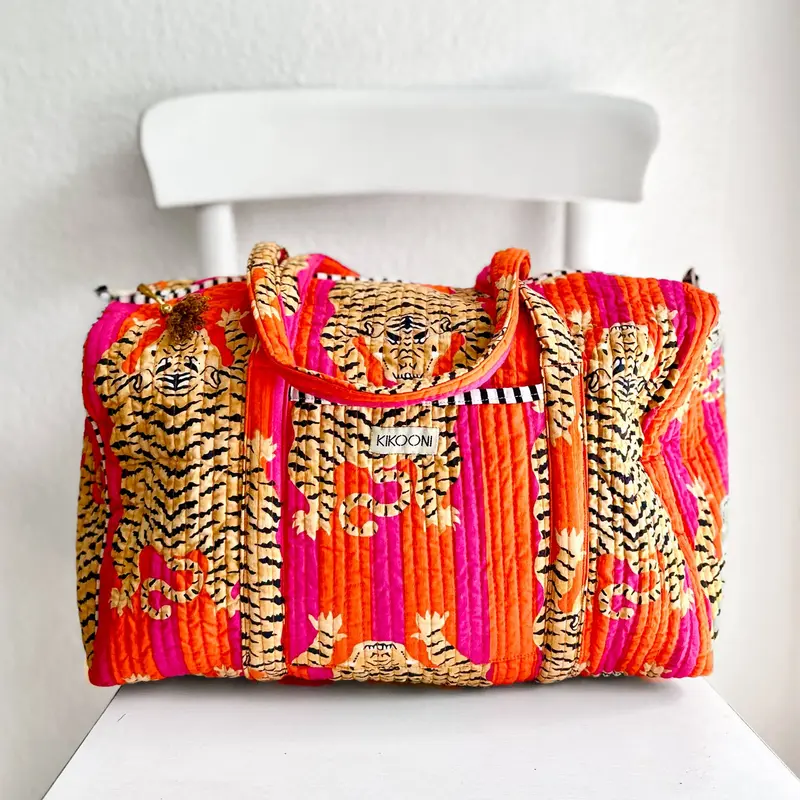 Kikooni Baumwolltasche «Poppy Tiger»