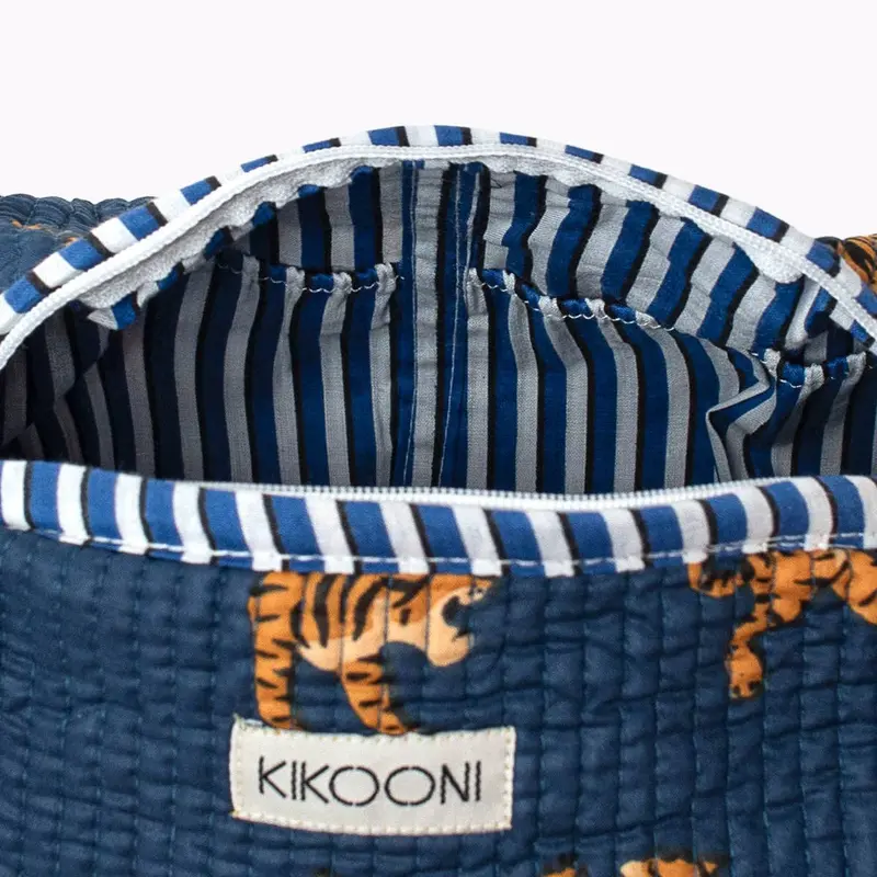 Kikooni Kosmetiktasche «Roy Darkblue» – Baumwollfutter