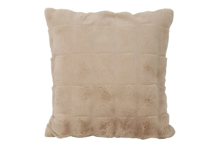 Kissen Kunstfell beige 45x45cm