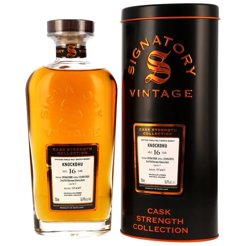 Knockdhu 2008/2025 - 16 y.o. - Sig CS 2nd Fill Oloroso Sherry Butt #7