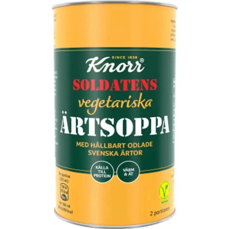 Knorr Soldatens Vegetarisk Ärtsoppa - Vegetarian pea soup 530g