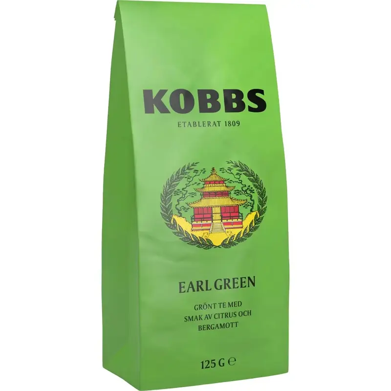 Kobbs Earl green te - Green Flavoured Tea - 125g