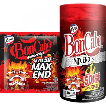 Kobe Bon Cabe (Boncabe) Sambal Tabur (Sprinkle Chili Flakes)Max End level 50, 3 Gram (24 sachets)