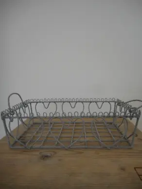 Korb Draht Herz L 40cm B 27cm