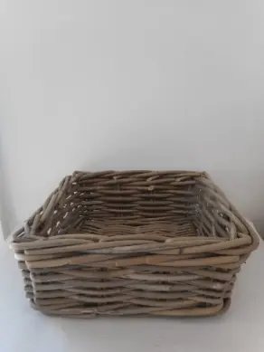 Korb Rattan Grau mittel 30x30cm