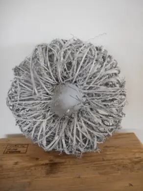 Kranz grau Rattan grau D 30cm