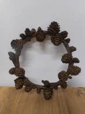 Kranz Zapfen D 22cm dunkelbraun