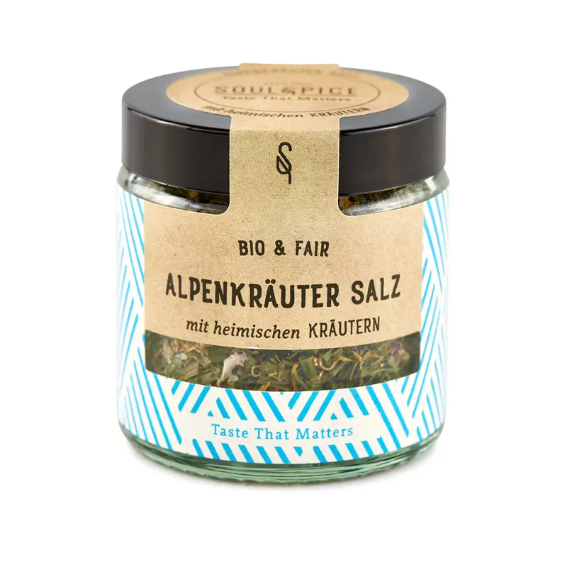 Kräutersalz mit essbaren Blüten Gewürz Bio 85g