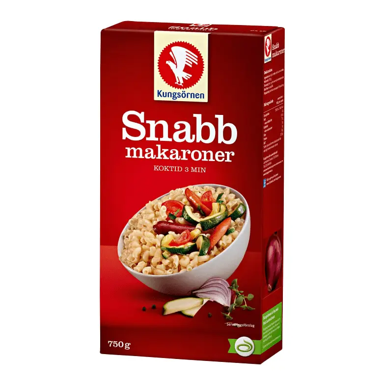 Kungsörnen Snabbmakaroner - Fast Maccheronis 750 g