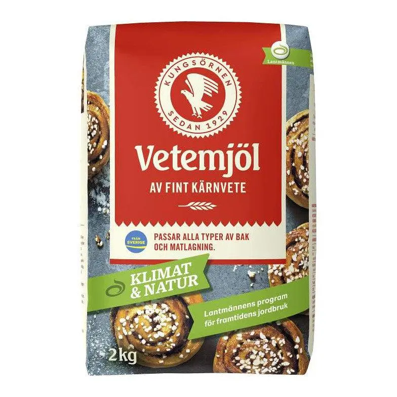 Kungsörnen Vetemjöl av kärnvete - Wheat flour 2 kg