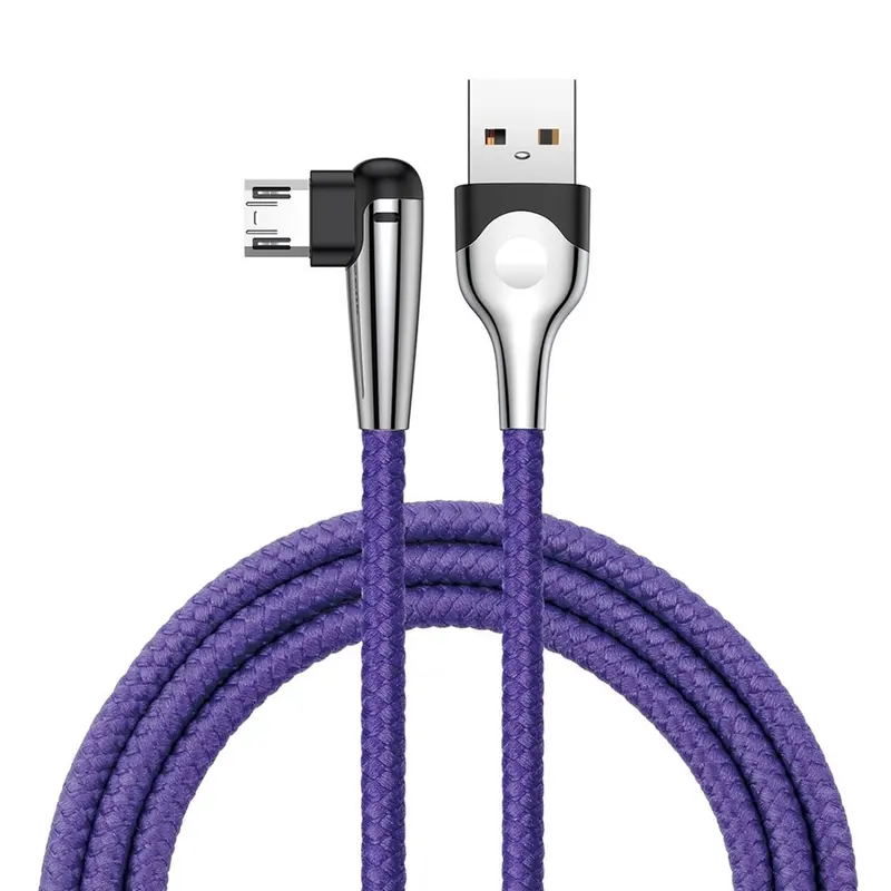 Ladekabel Micro-USB, 2m, rund, Farbe Violett