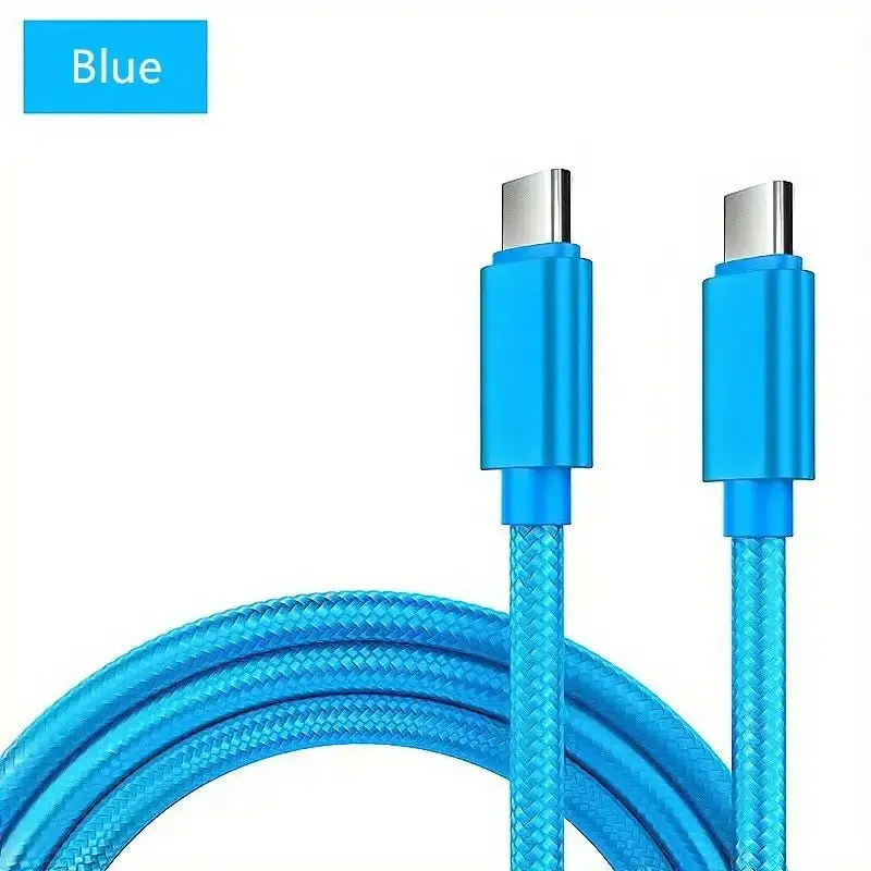 Ladekabel USB Typ C auf USB Typ C Schnell Ladekabel, Blau, 3m