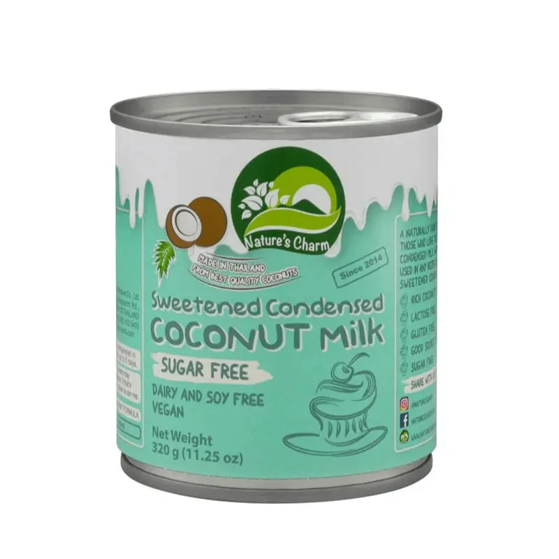 Lait de coco sucré et concentré, sans sucre