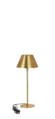 Lampe oval matt messing H53cm