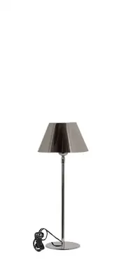 Lampe oval vernickelt H53cm