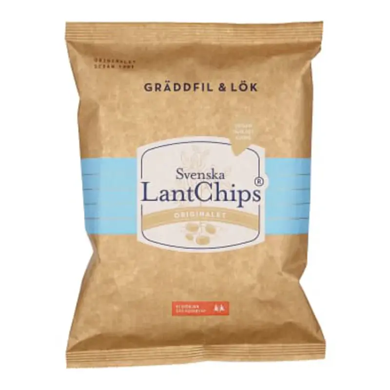 Lantchips Gräddfil & Lök- Potato Crisps Sourcream & Onion 200 g