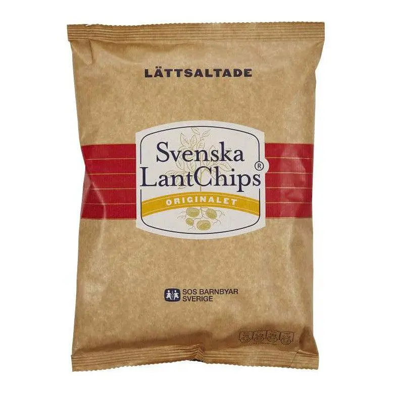 Lantchips Lättsaltade- Potato Crisps Lightly Salted 200 g