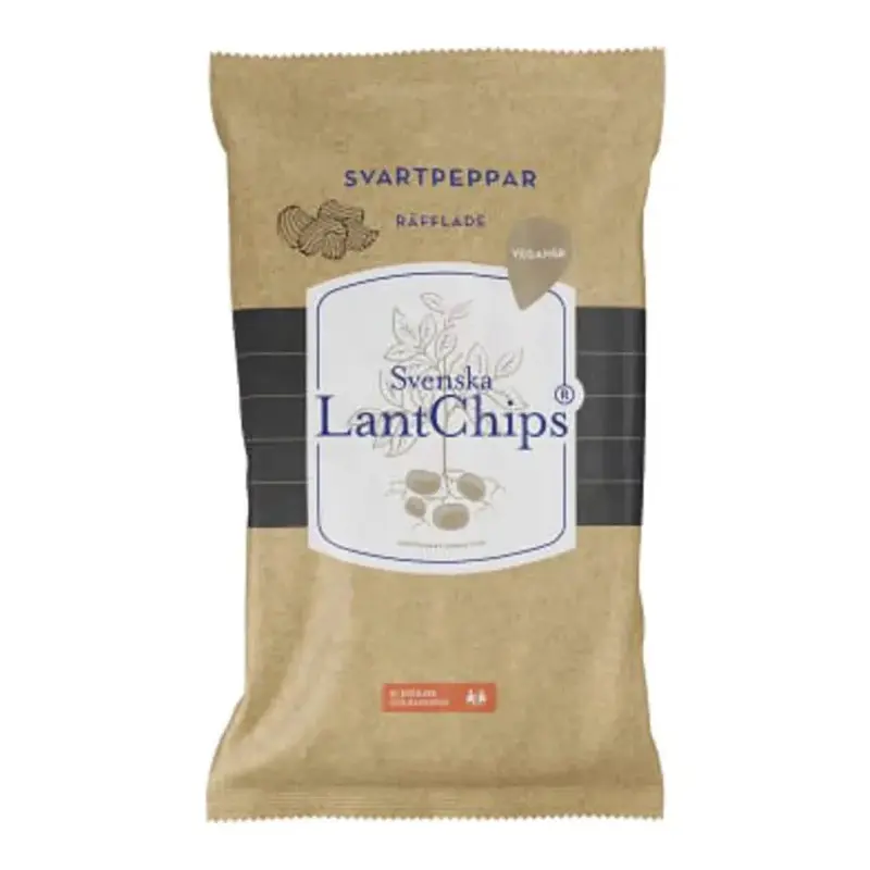 Lantchips Svartpeppar - Black Pepper Chips 200 g