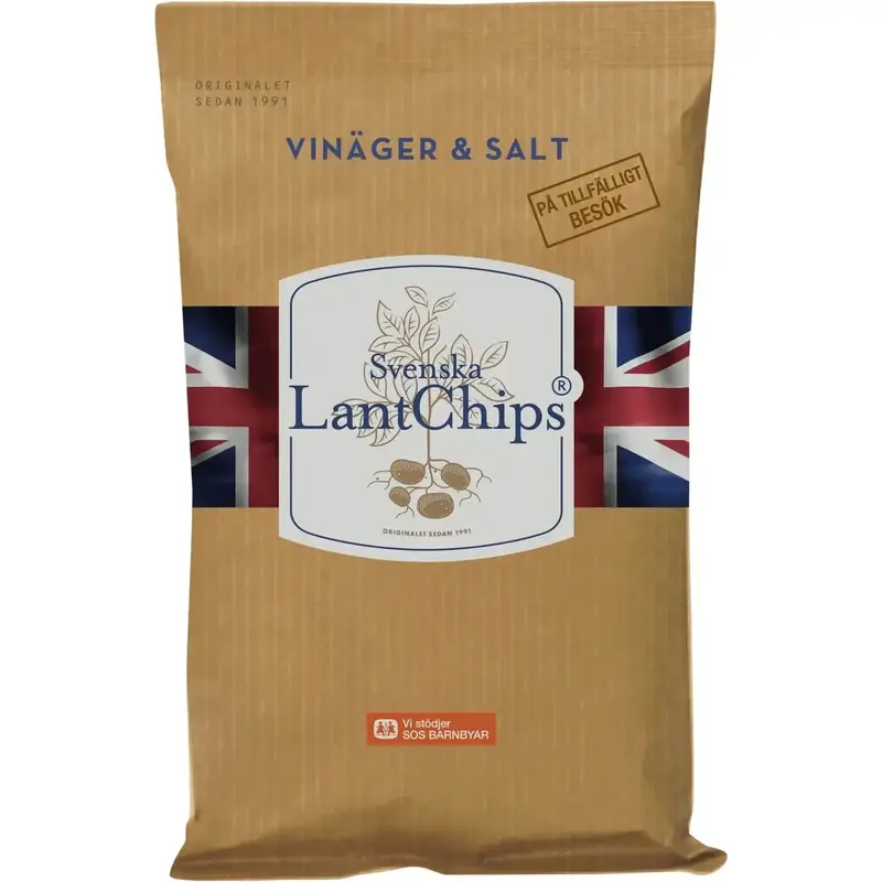 Lantchips Vinäger o Salt - Vinegear and Salt Chips - 200g