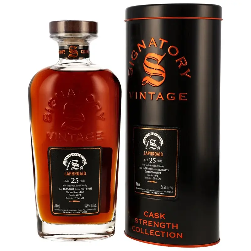 Laphroaig 2000/2025 - 25 y.o. - Oloroso Sherry Butt #4078 - Signatory Symingtons Choice