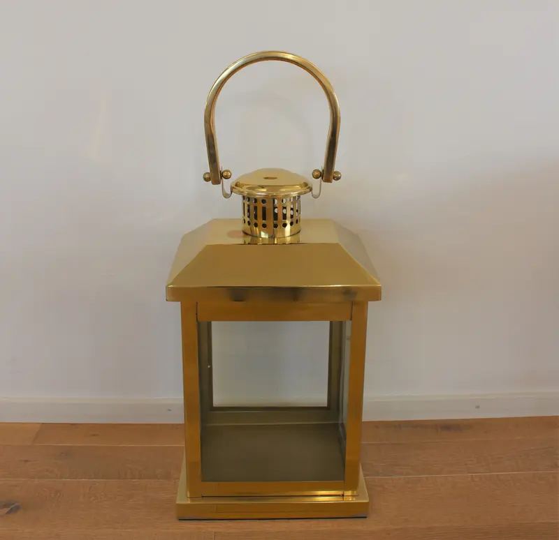 Laterne gold H 45cm