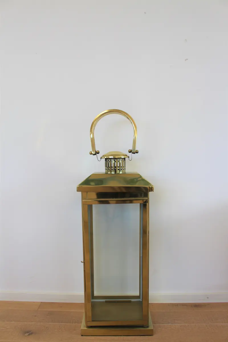 Laterne gold H 60cm