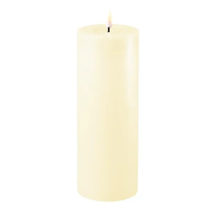 LED Stumpenkerze creme 10x20cm