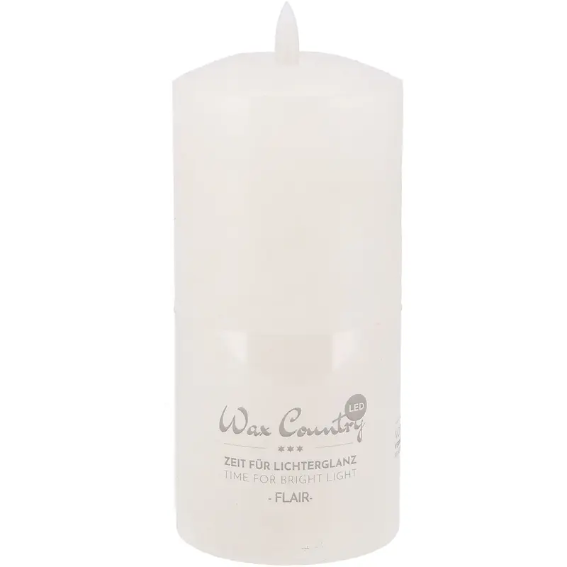 LED Stumpenkerze weiss H18cm