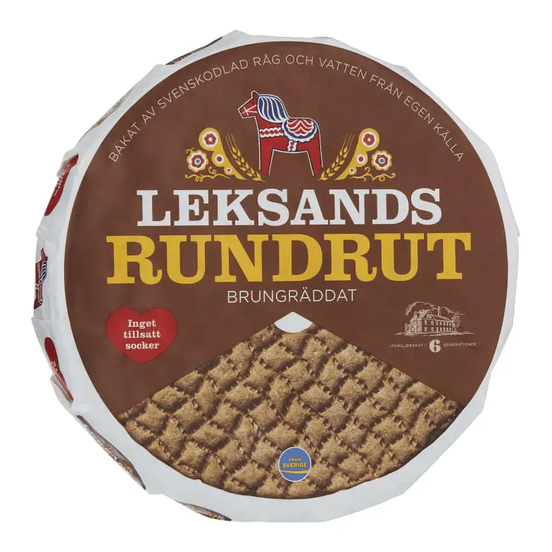 Leksands Rundrut Brungräddat - Brownbaked Crispbread 700g