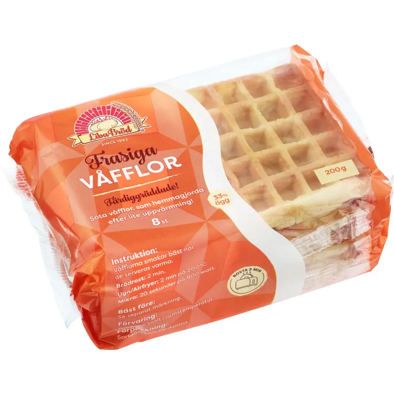 Liba Bröd Frasiga Våfflor – Crisp Waffles - 200g