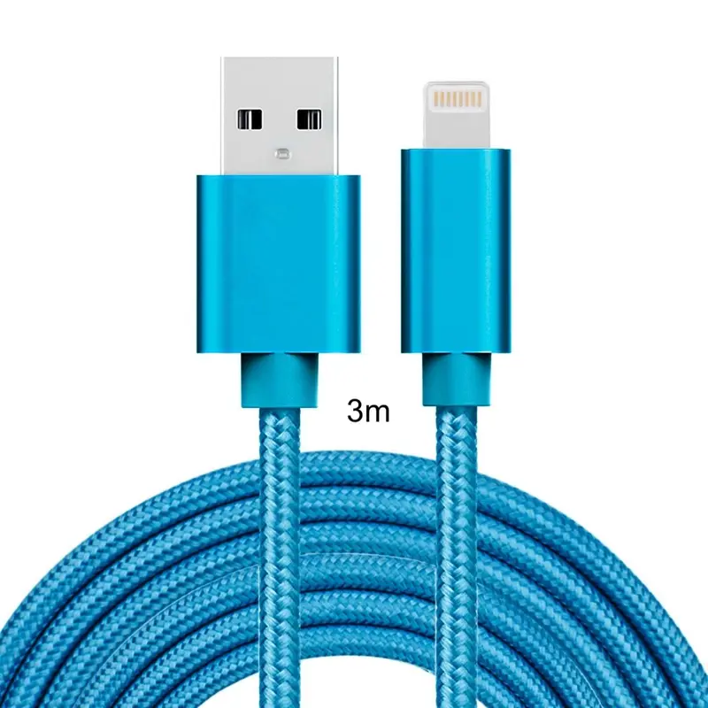 Lightning Ladekabel Blau 3m rund