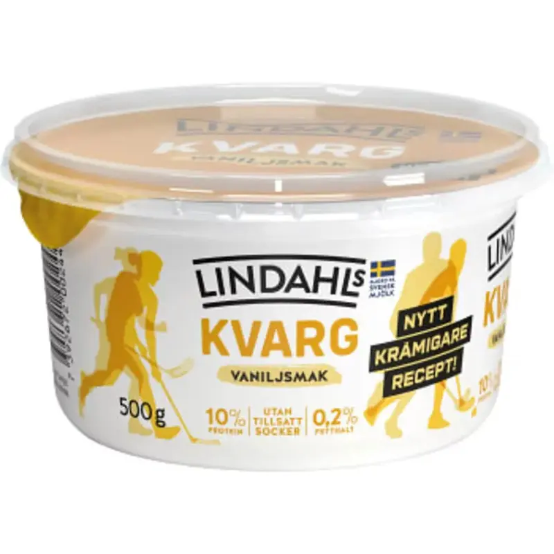Lindahls Kvarg Vaniljsmak 0,2% - Quark Vanilla flavor 0.2%- 500 g