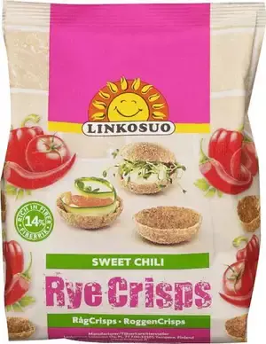 Linkosuo Rågchips Sweet Chili - Rye Crispbread Sweet Chili 150g