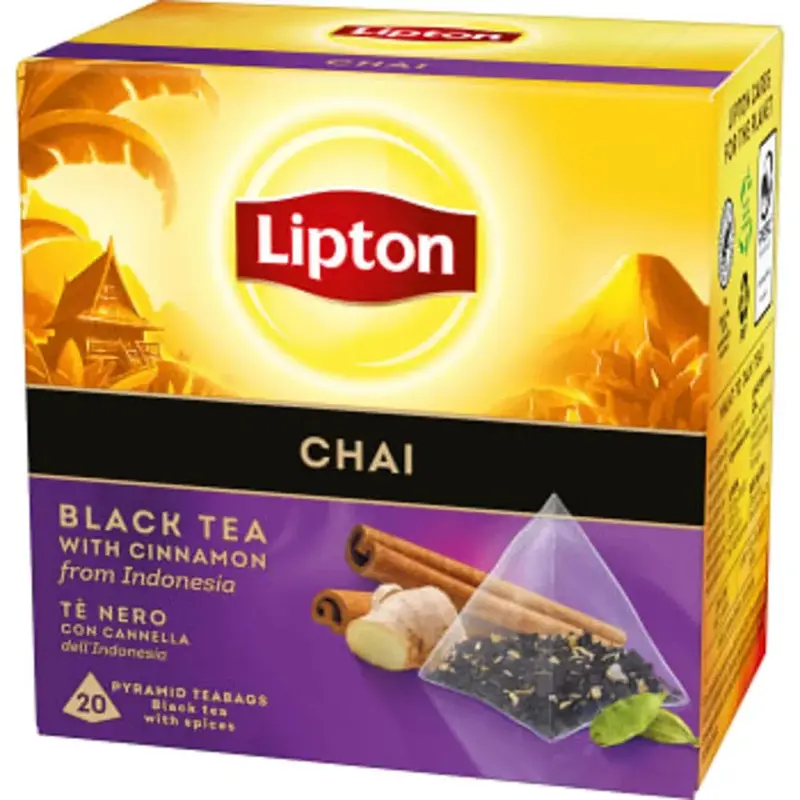 Lipton Te Svart Chai Pyramid 20p - Chai Pyramid Black Tea 20p