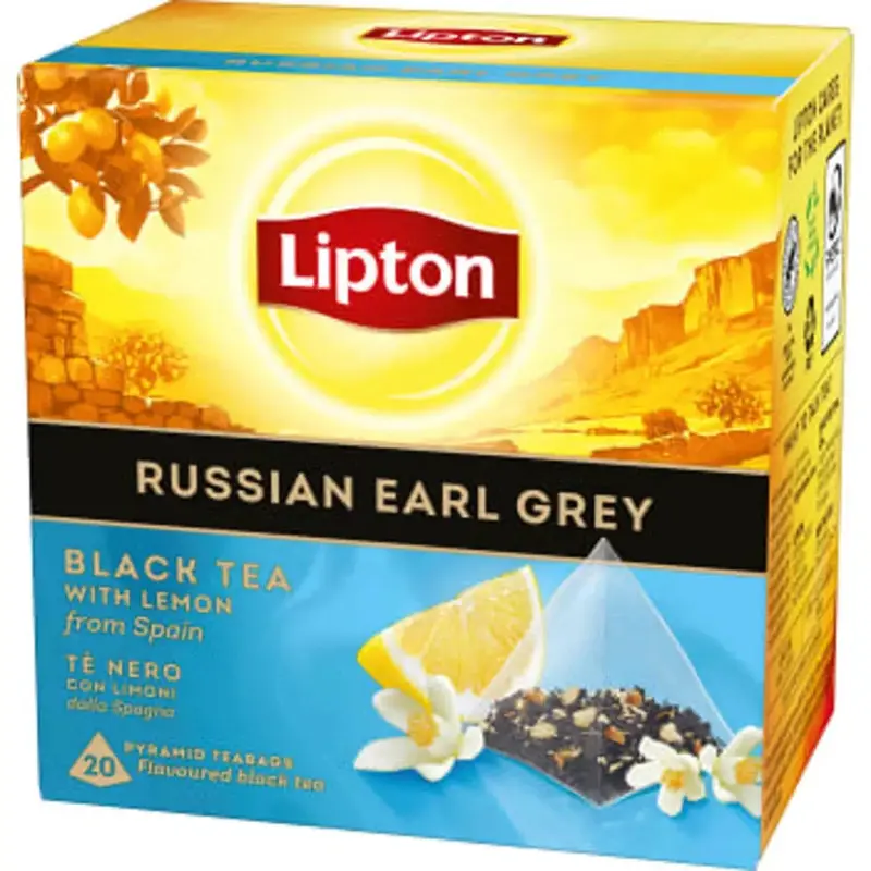 Lipton Te Svart Russian Earl Grey Pyramid - Russian Earl Grey Pyramid - 20p