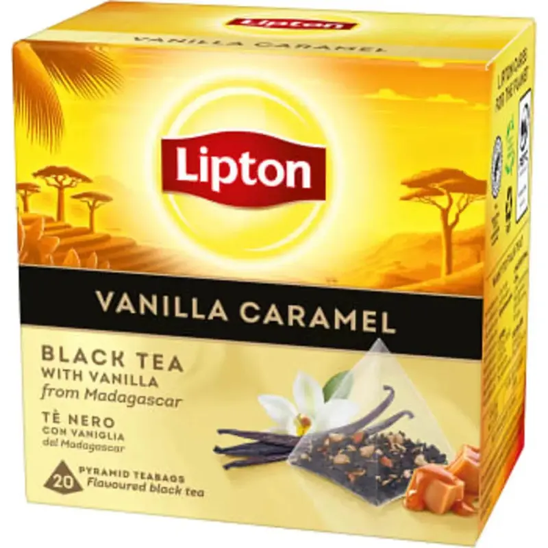 Lipton Te Svart Vanilla Caramel Pyramid - Vanilla Caramel Pyramid - 20p