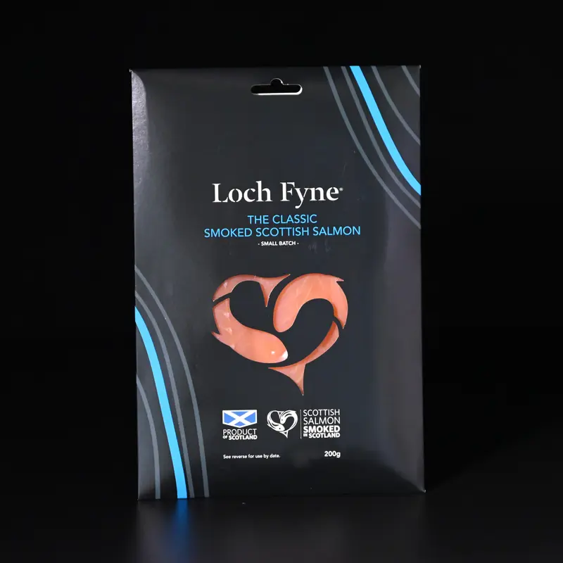 Loch Fyne Rauchlachs | Gourmetpackung | lange Tranchen | Zucht | 200 g