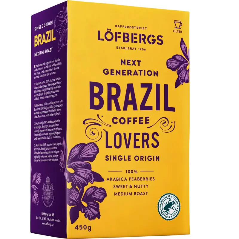 Löfbergs Brazil Bryggkaffe - Brazil Ground Coffee - 450g