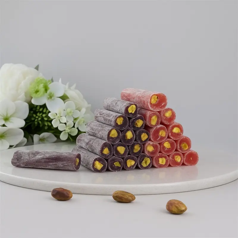 Lokum MİX mit Granatapfel, Brombeere und Pistazien 400g