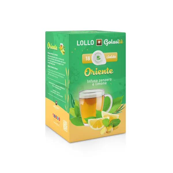Lollo Caffè Pads Oriente - Infuso Zenzero e Limone 18er Pack