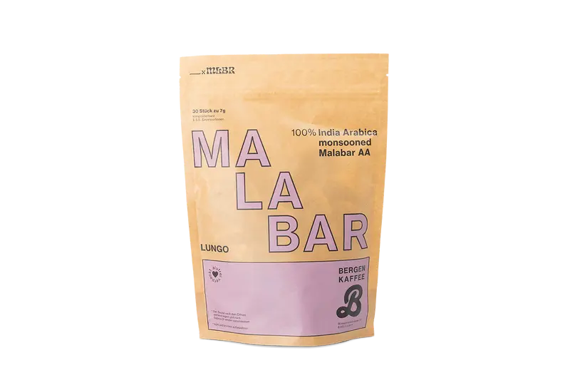 LUNGO Bergen Kaffee Malabar E.S.E. Kaffeeportionen 44mm
