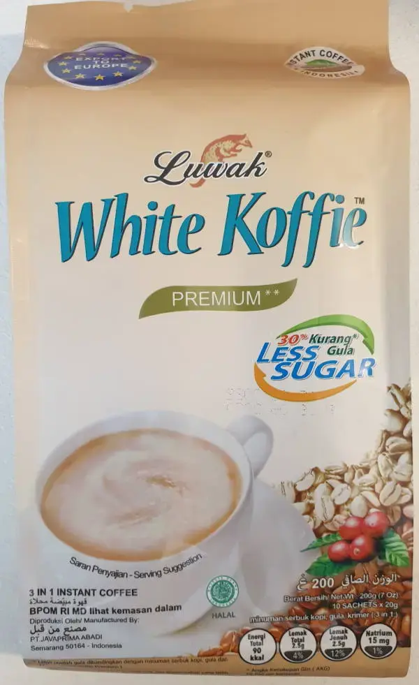 Luwak White Koffie Less Sugar 9 Sachet x 17gr