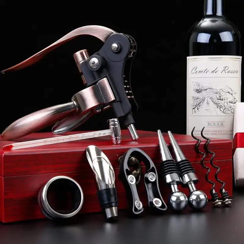 Luxus-Sommelier-Geschenkset in Holzkiste