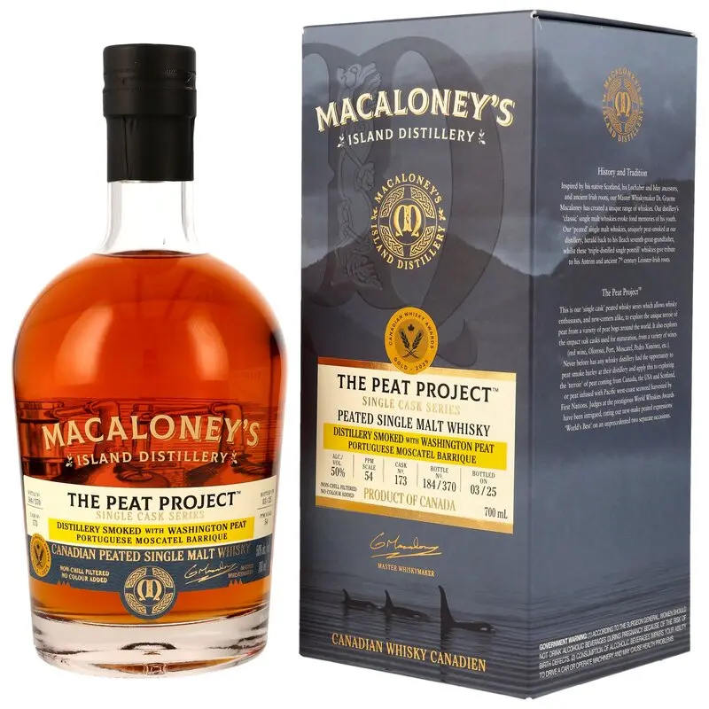 Macaloney Canadian Single Malt - Peat Project - Moscatel Barrique